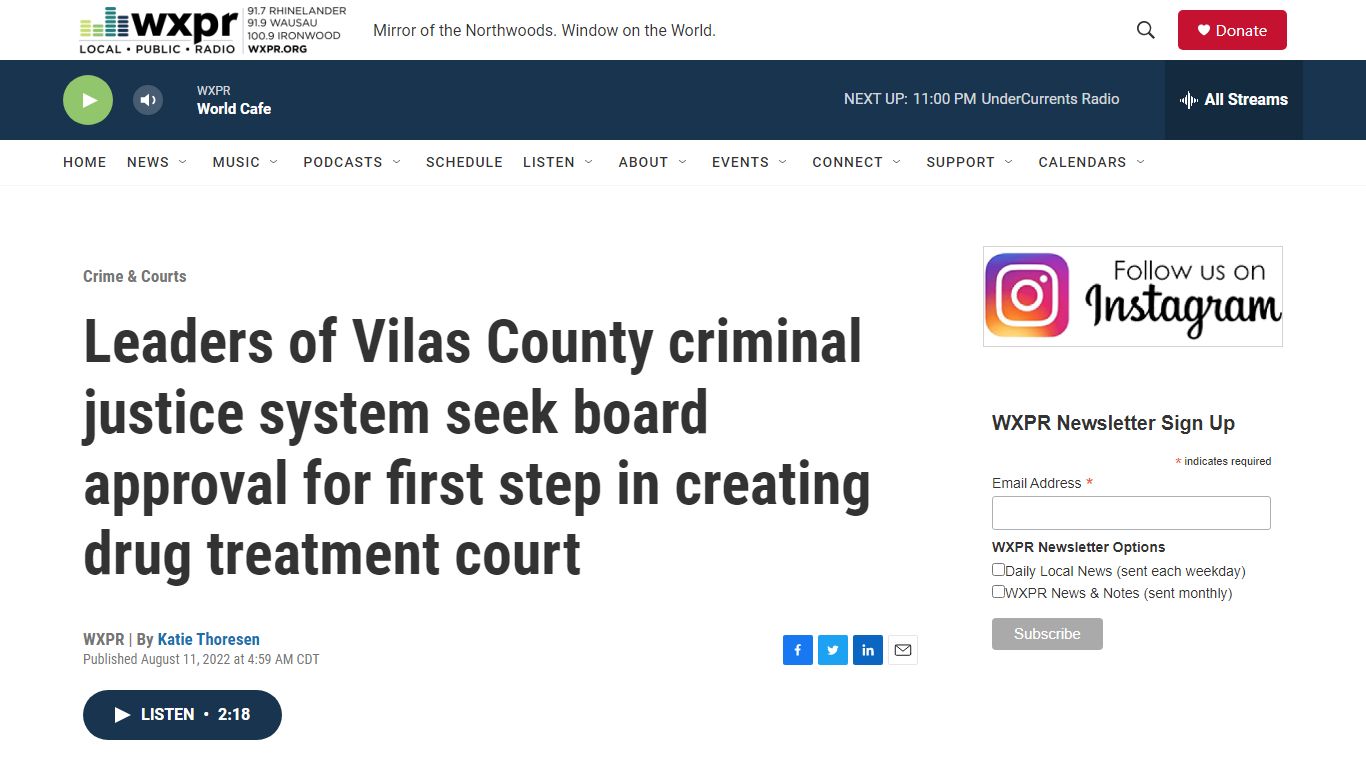 Leaders of Vilas County criminal justice system seek board approval for ...